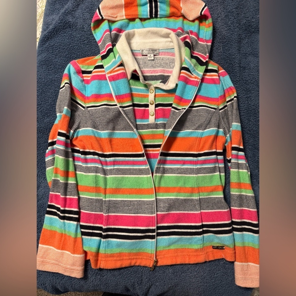 Vintage St John Sport Matching Sweater Set- Hoodie and Sleeveless Sweater